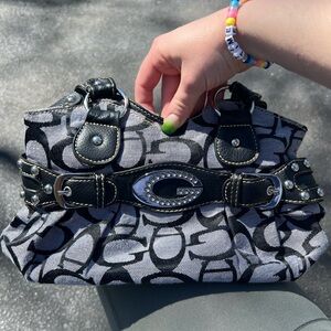 Guess Y2K Under-the-Shoulder Buckle Bag with Rhinestone Logo Icon